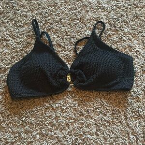 Black ribbed swimsuit top *brand new